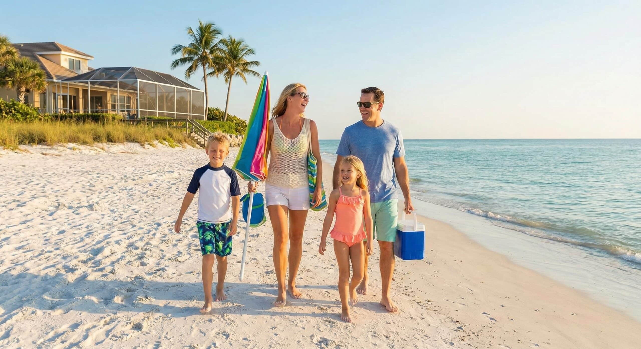 Family on Naples Beach
